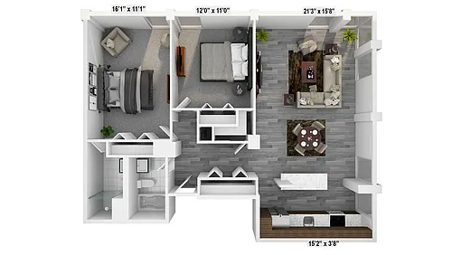 Floor plan 2 Bed Standard A