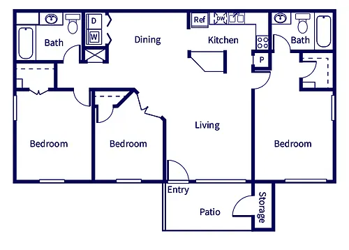 Floor plan C1 - Income Restricted