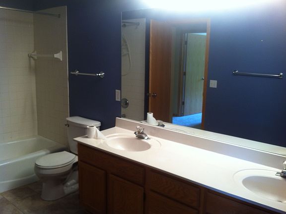 Master bath with dual sinks