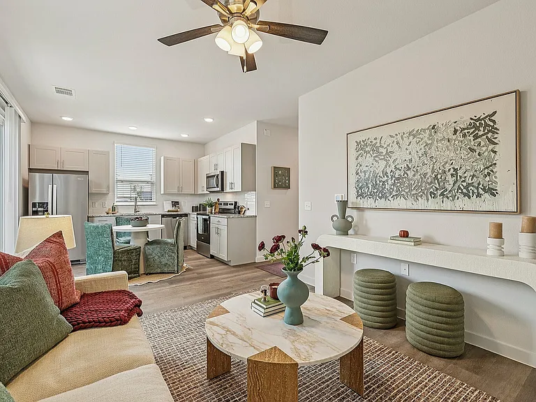 YardHomes Trailside Unit 701 Living Room & Kitchen