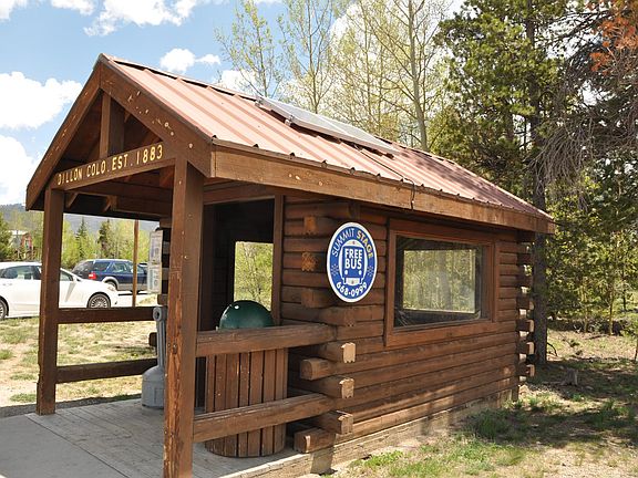 Free bus stops across the street!