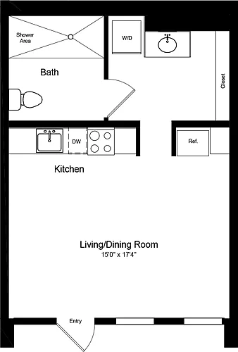 Floor plan Studio A