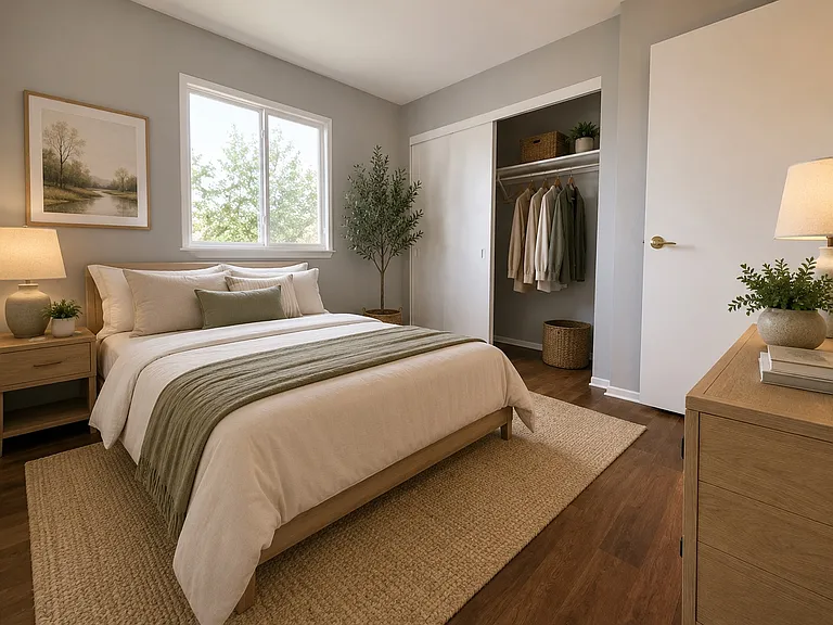 Virtually Staged 2nd bedroom
