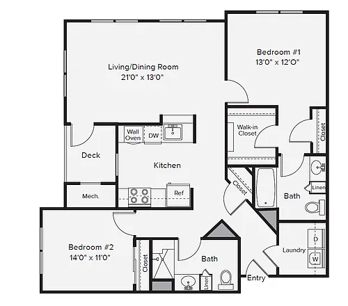 Floor plan B3-ADA-1244
