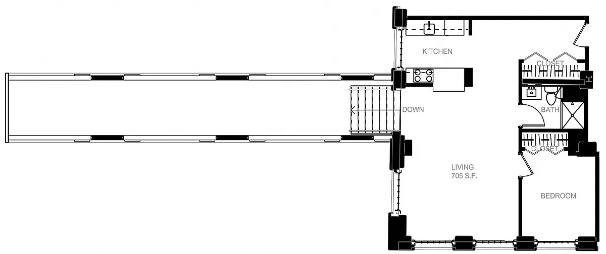 Floor plan 1 Bed/1 Bath-S A29