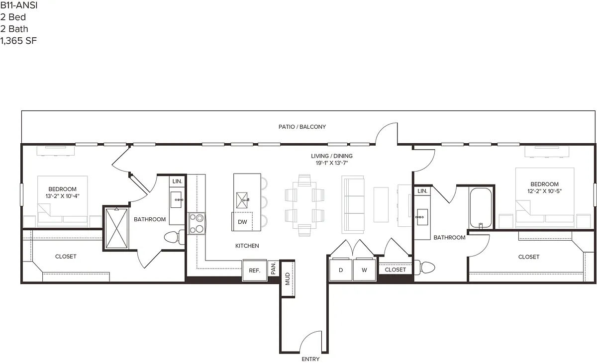 Floor plan B11-ANSI