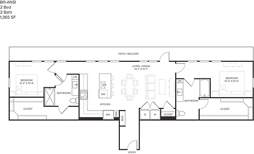Floor plan B11-ANSI