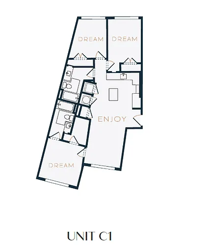 Floor plan 3 Bedrooms 2 Baths