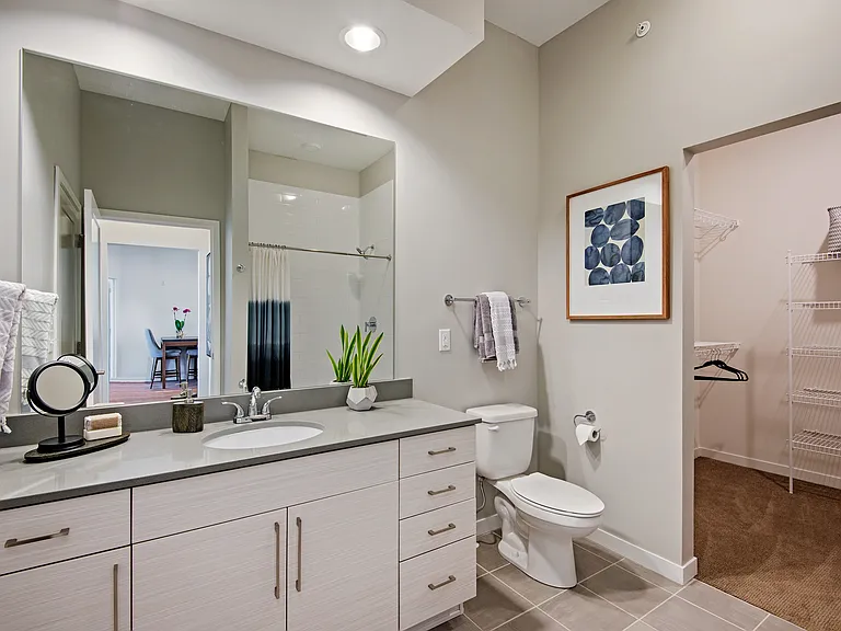 Spacious Primary Bathroom + Walk-in Closet