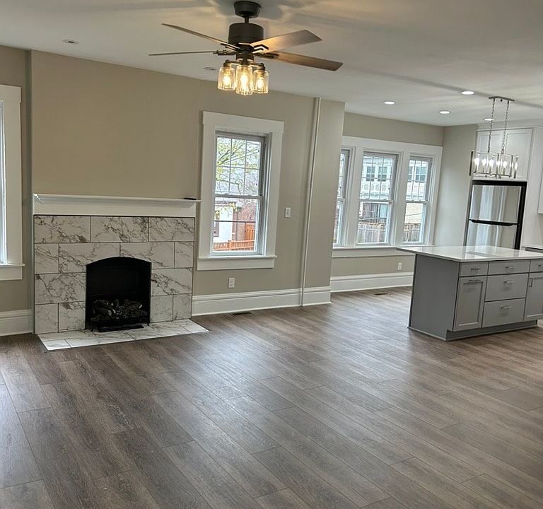 Large dining/living area. Light and bright!