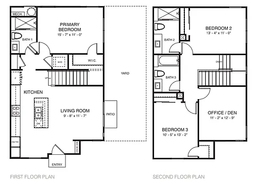 Floor plan Casita Floorplan: 3 bed + office/den and 3 bath