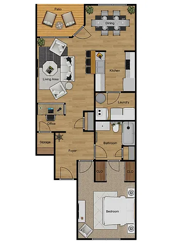 Floor plan 1X1