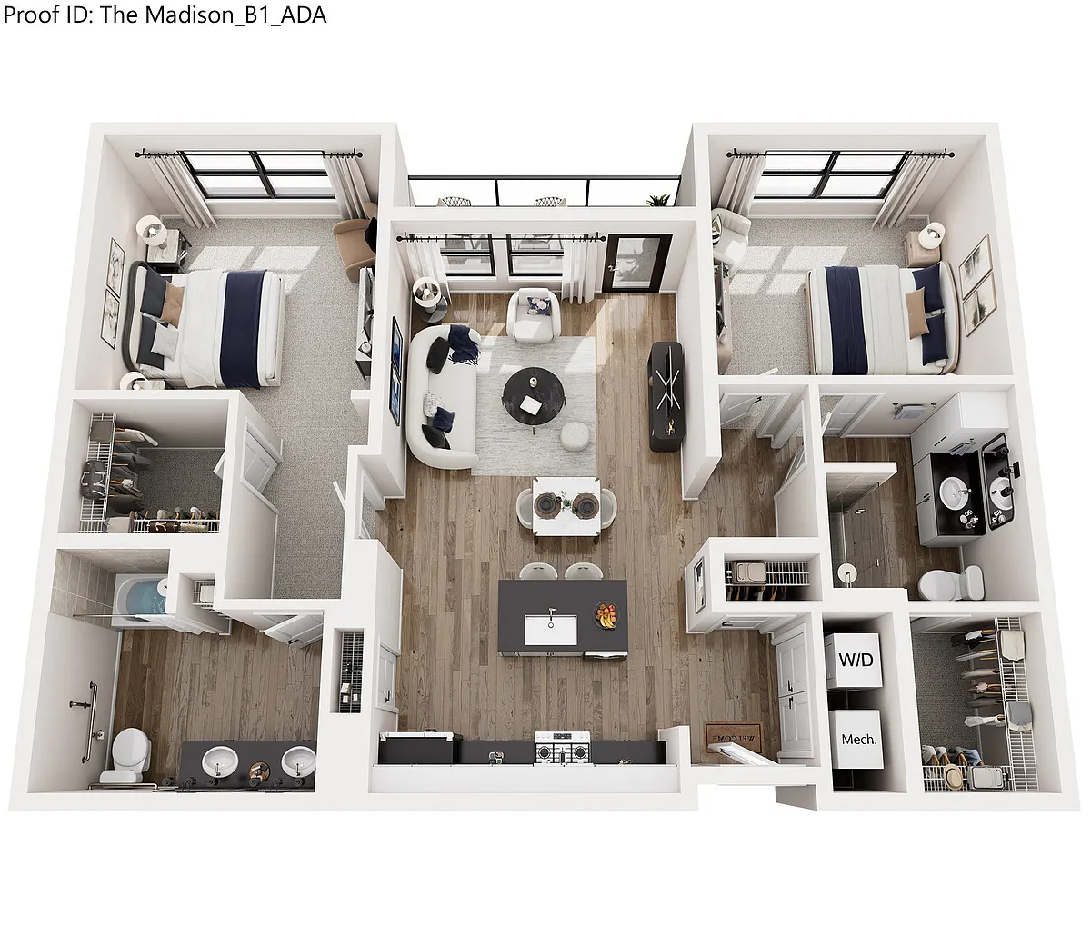Floor plan B1 - ADA