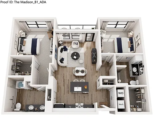 Floor plan B1 - ADA