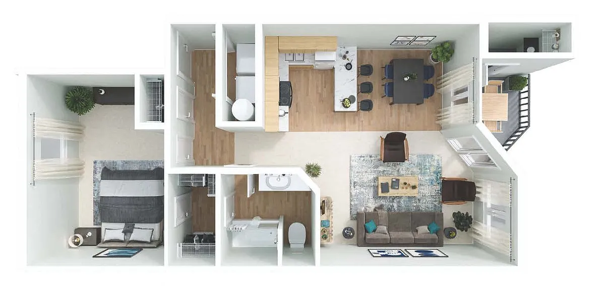 Floor plan 1x1 Classic