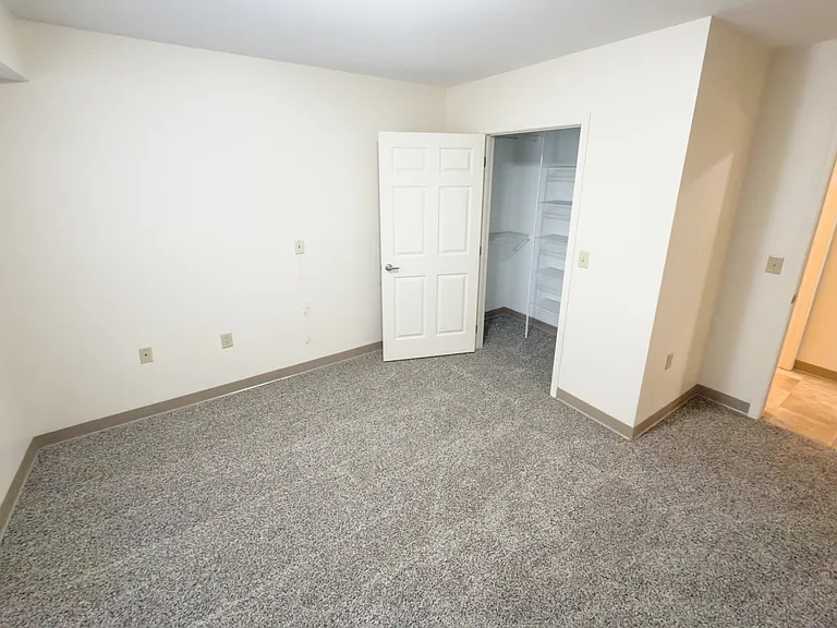 Bedroom with large closet