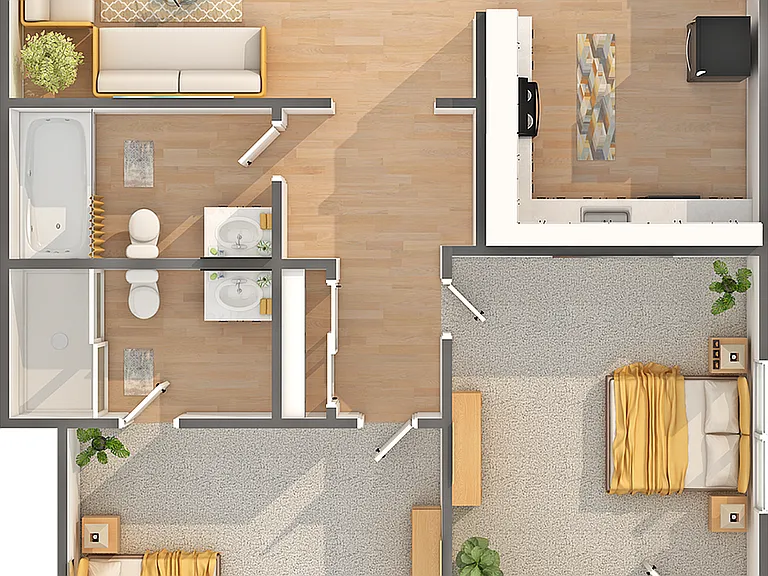 Grove | 2-Bedroom Floorplan Grove | 2-Bedroom Floorplan