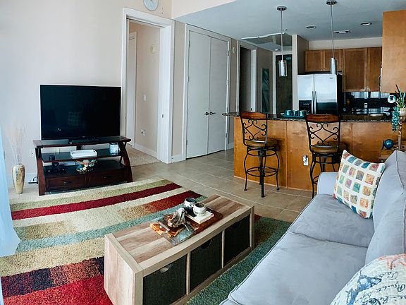 Living room and kitchen