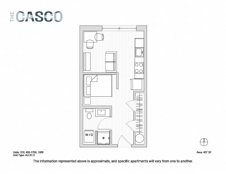 Floor plan The Casco - Back Bay