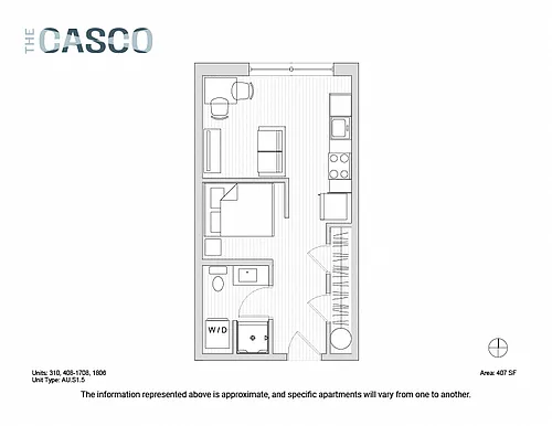 Floor plan The Casco - Back Bay