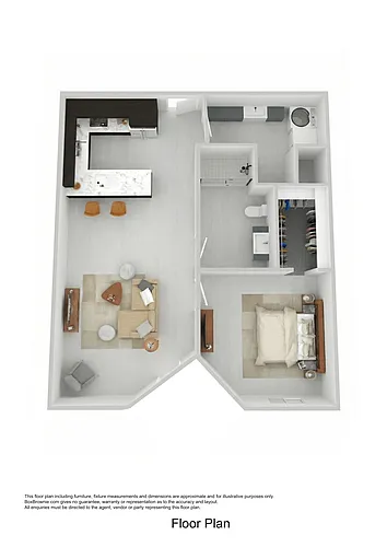 Floor plan 1 Bedroom 1 Bathroom No Patio