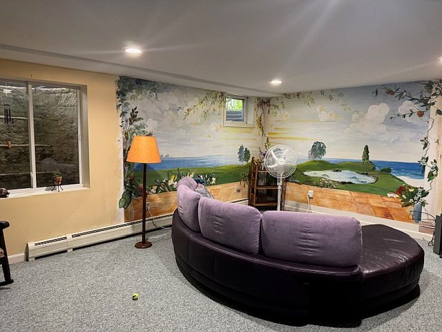 This is the main room with TV and large comfy couch