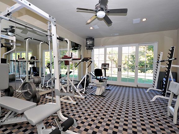 Full size exercise room off master bedroom