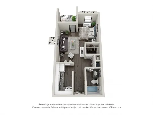 Floor plan Studio