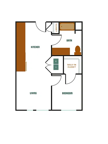 Floor plan 1X1 - C24