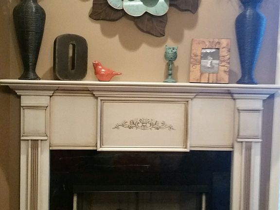 marble around fireplace 