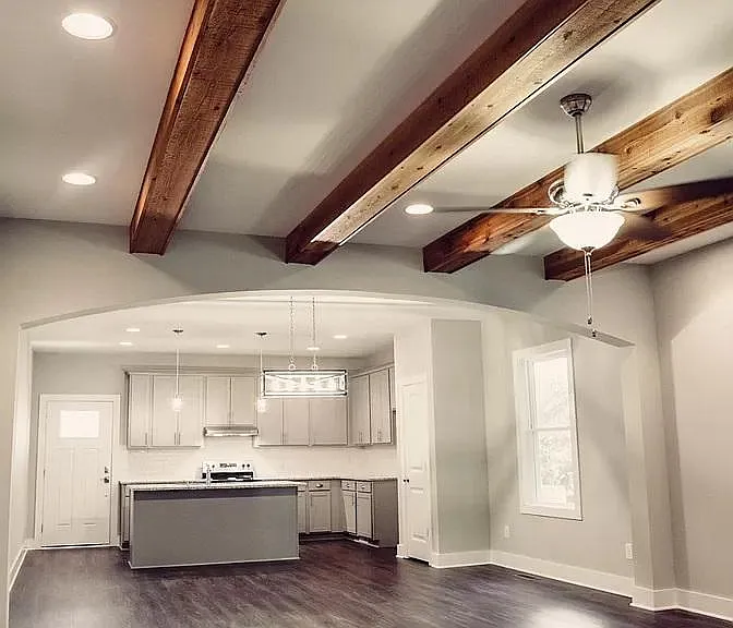 Open concept Living Room, Dining Room & Kitchen
There is a refrigerator provided