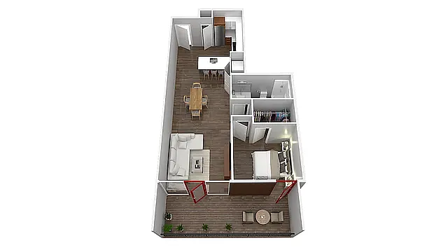 Floor plan 1X1 T17
