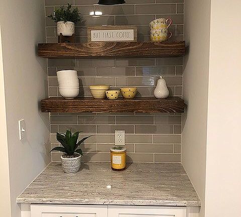 coffee bar in kitchen