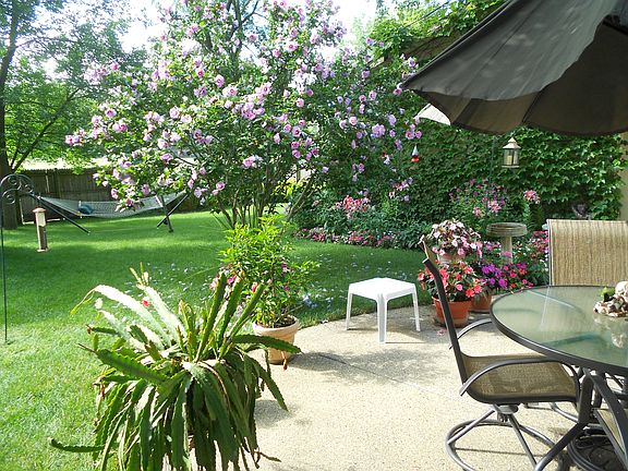 large fenced-in back yard.