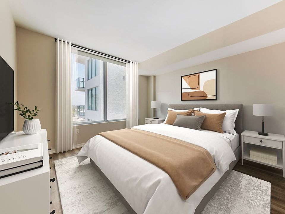 Tower Building - Renovated bedroom with hard surface flooring