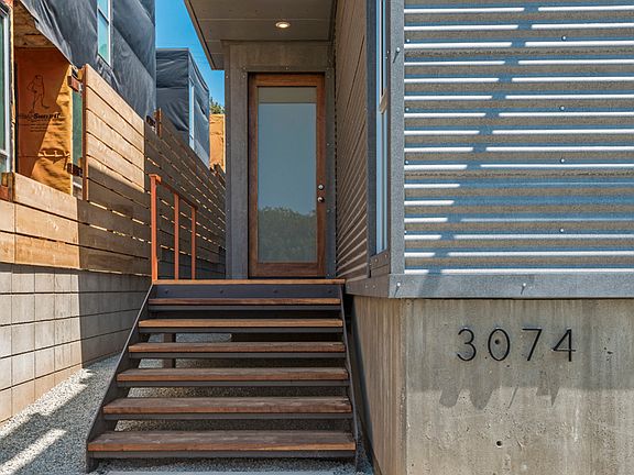 Redwood Steps on Front Entry