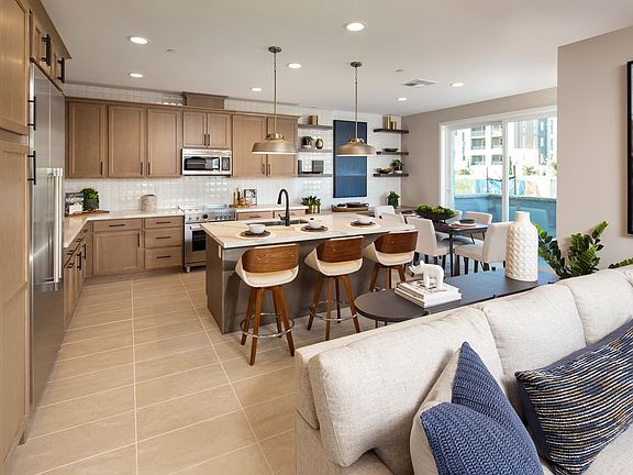 Gourmet kitchen has sink placed at the kitchen island Lots of kitchen counter space for food prepa