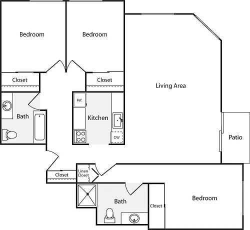 Floor plan 3+ Bedrooms C