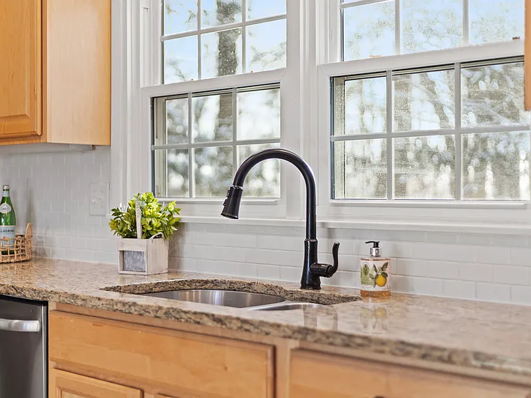 Kitchen with granite countertops