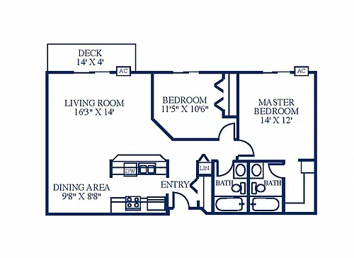 Floor plan Two Bedroom