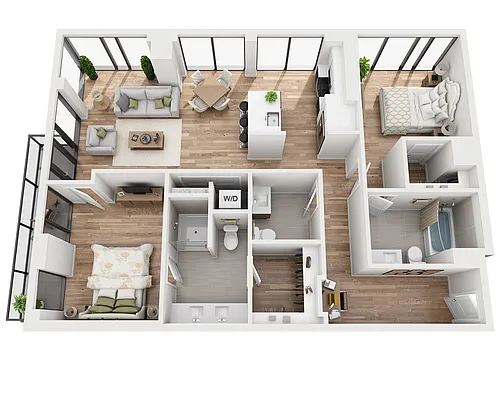 Floor plan Two Bedroom B2.5