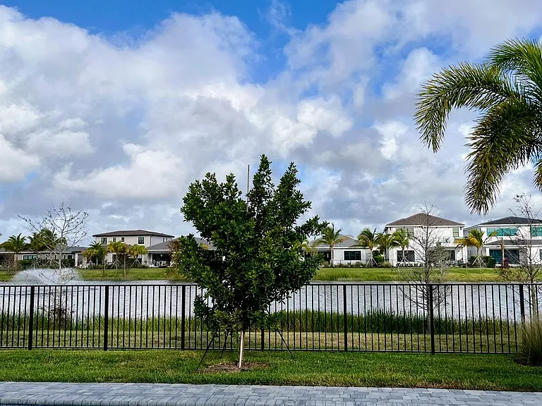 Lakeview from house backyard and pool