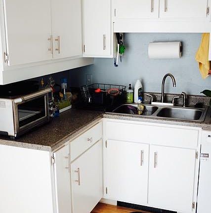 Kitchen with wood floor