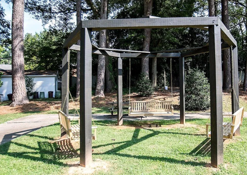 Fire Pit and Swings