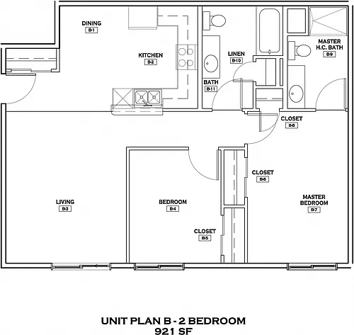 Floor plan 2 Bedroom