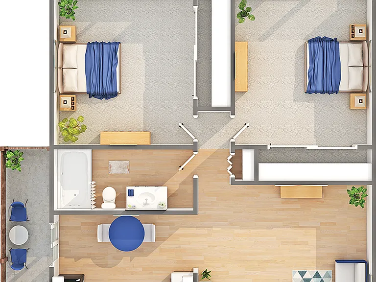Sycamore | 2-Bedroom Floorplan Sycamore | 2-Bedroom Floorplan