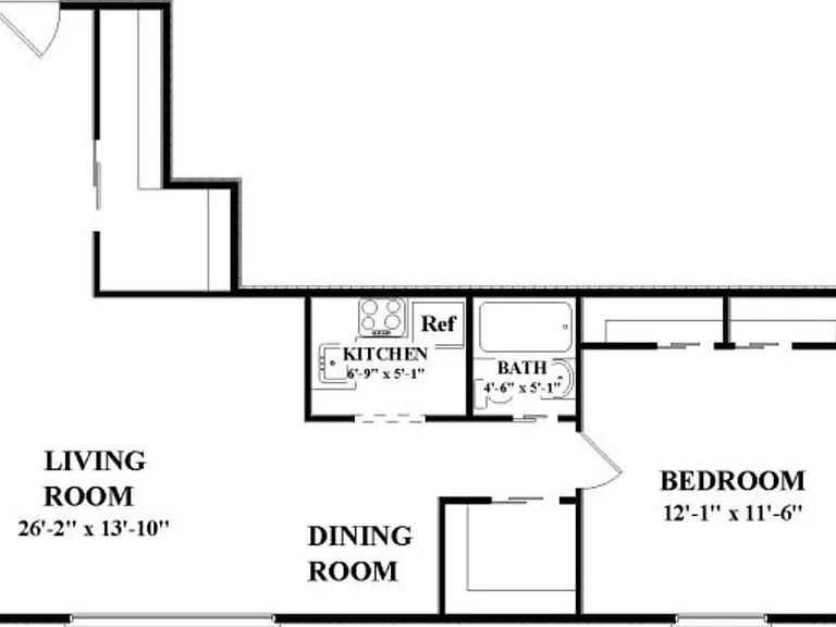 1M1 - 1 Bdrm, 1 Bath-MED 1M1 - 1 Bdrm, 1 Bath-MED
