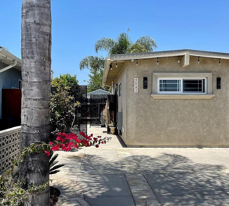 Welcome to your "Dream Duplex" in the heart of San Diego. You'll park right outside your private, gated, well-lit entrance. Tall Queen palm tree provides nice shade over your parking spot.