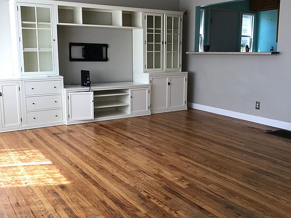 Living room with built in.