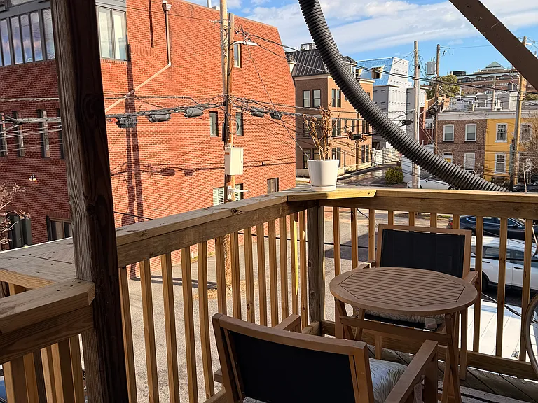 Back deck off of the kitchen.